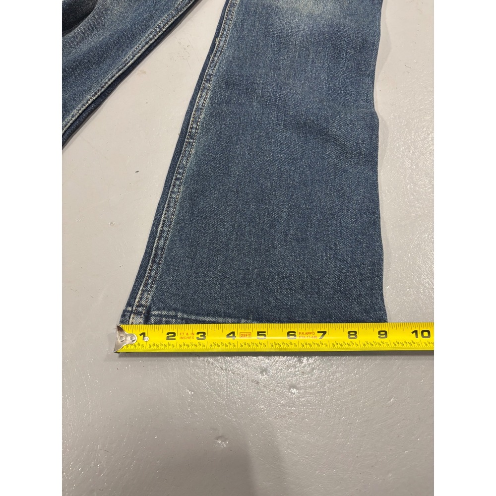 Hollister Low-Rise Bootcut Jeans Womens 6 Long W28 Dark Wash Floral Embroidered - Picture 6 of 8